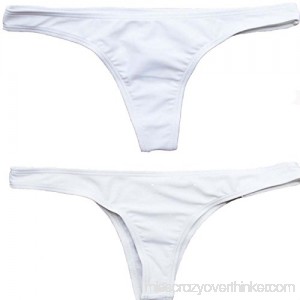 KIWI RATA Womens T-Back Thong G-String Swimwear Sexy Brazilian Bikini Bottom Swimsuit White B07233HF7T